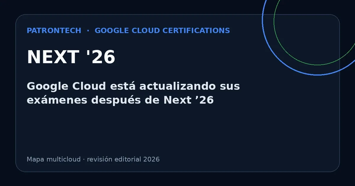 Portada editorial de PatronTech sobre Google Cloud y NEXT '26