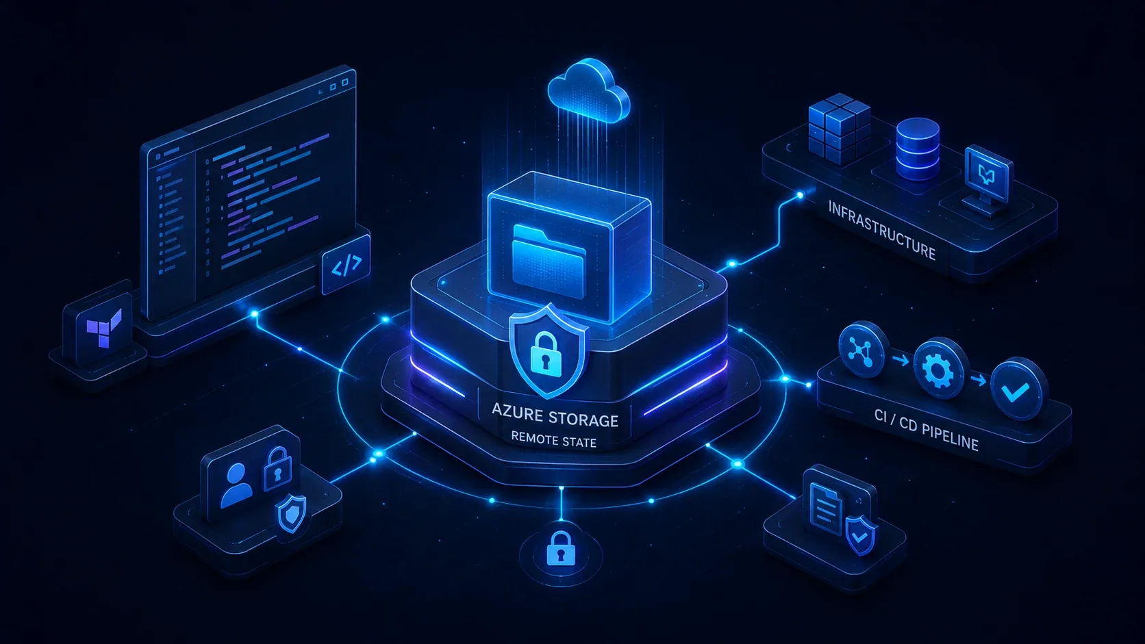 Arquitectura Terraform Remote State utilizando Azure Storage, control de acceso con Microsoft Entra ID y pipelines de CI/CD