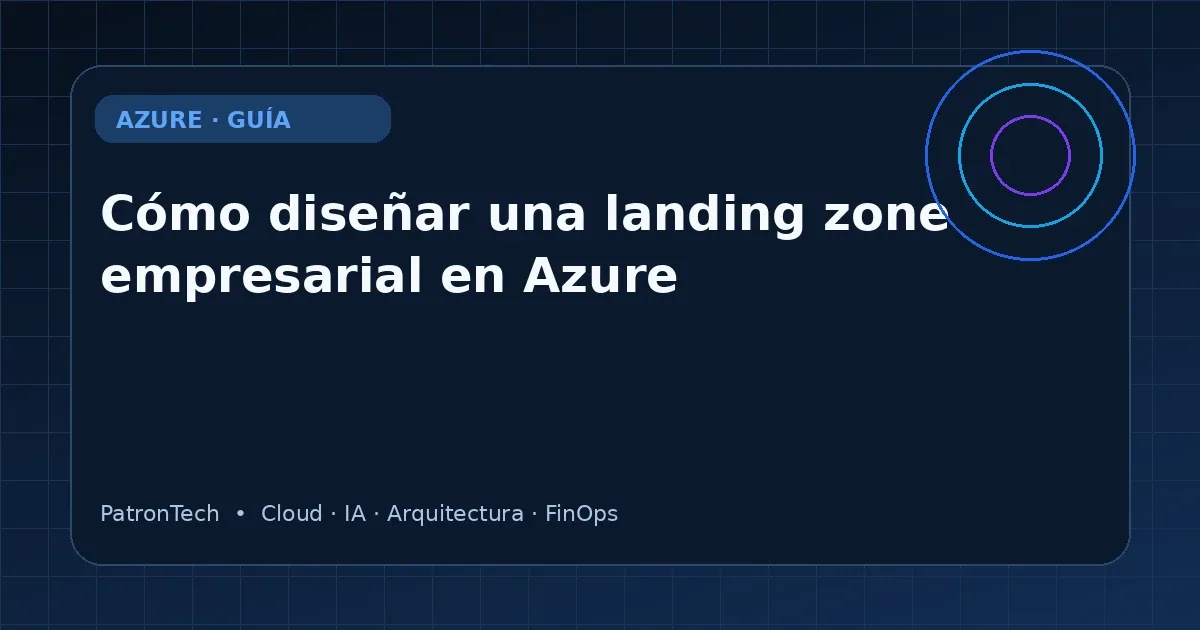 Arquitectura conceptual de una landing zone empresarial en Microsoft Azure